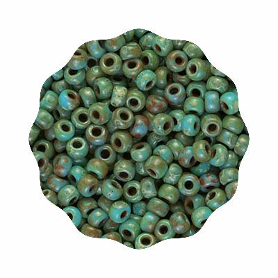 Miyuki Turquoise Blue Picasso 8/0 Glass Seed Beads 100% Guarantee