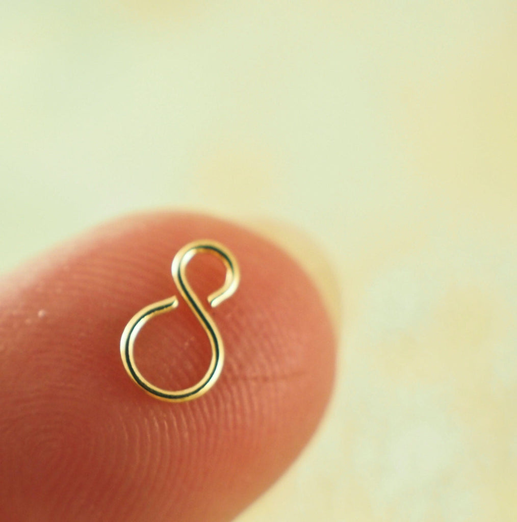 25  Infinity Figure Eight Links Version II - 8mm x 4mm - Silver Plated or Gold Plated - 100% Guarantee