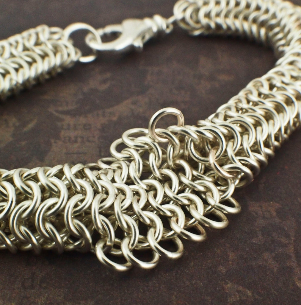 Inside Outside Chainmaille Bracelet PDF Tutorial - Unique 4 in 1
