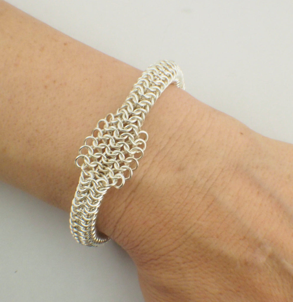 Inside Outside Chainmaille Bracelet PDF Tutorial - Unique 4 in 1