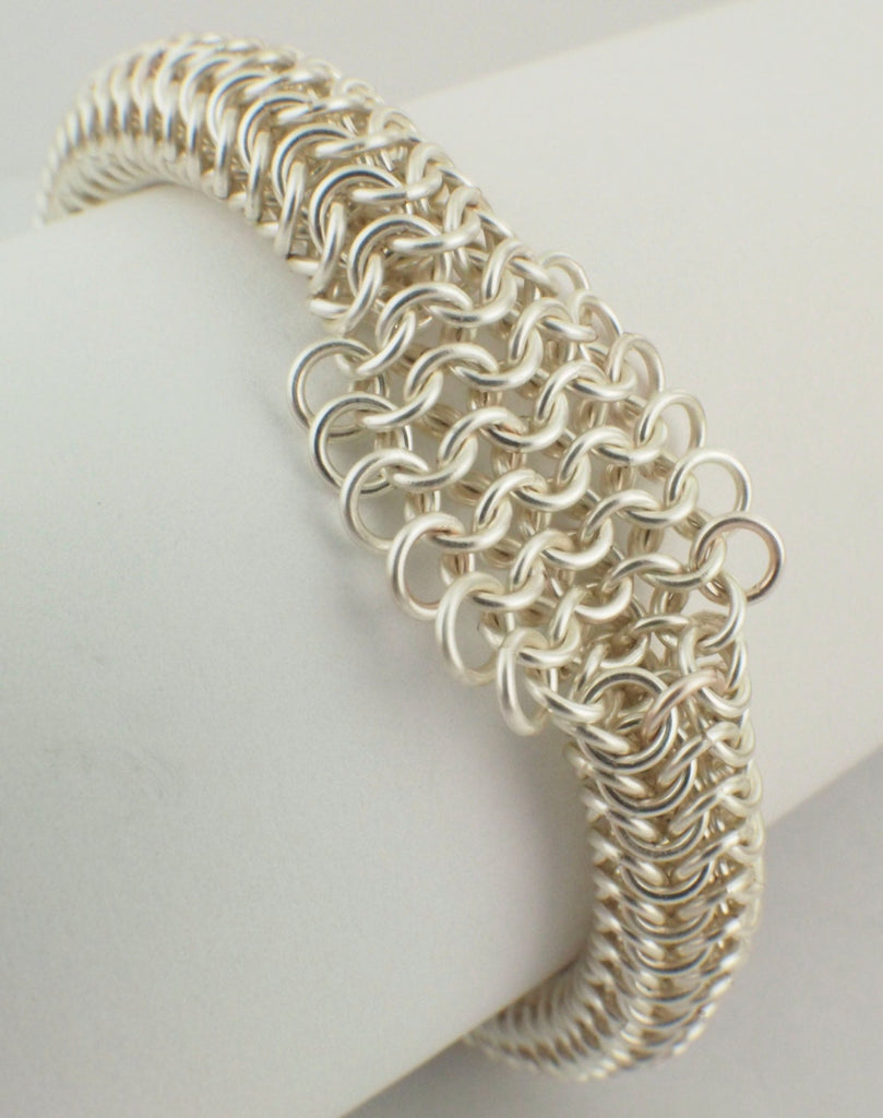 Inside Outside Chainmaille Bracelet PDF Tutorial - Unique 4 in 1