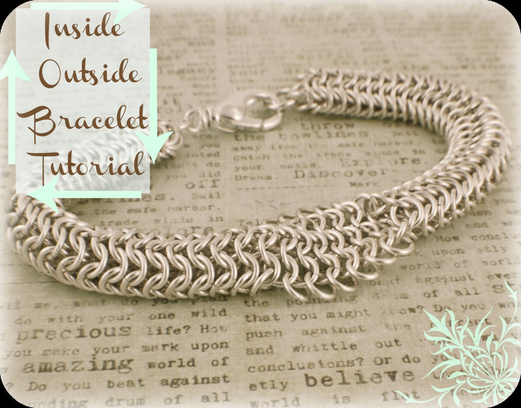 Inside Outside Chainmaille Bracelet PDF Tutorial - Unique 4 in 1