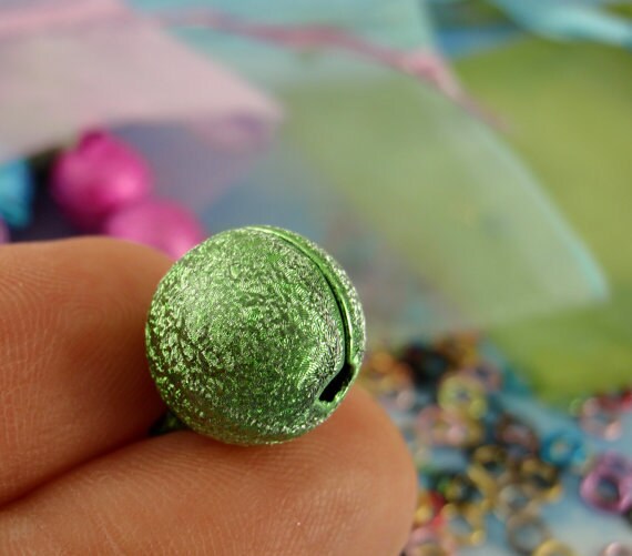 Stardust Textured Bells in 12mm, 14mm or 25mm - These Make Noise - Silver Tone, Gold Tone or Color Mix