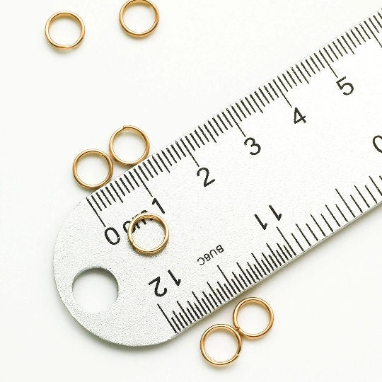 5 - 14kt Gold Filled Split Rings in 4mm 5mm 6mm 7mm - 100% Guarantee