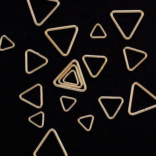 3 - 14kt Gold Filled Soldered Closed Triangle Jump Rings