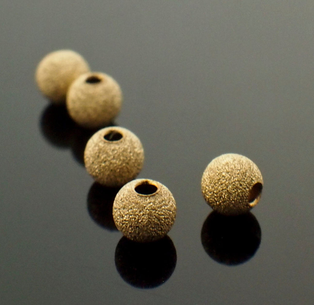 Stardust Round Beads - 14kt Gold Filled, Sterling Silver, and 14kt Rose Gold Filled in 3mm, 4mm, 5mm, 6mm, 8mm - 100% Guarantee