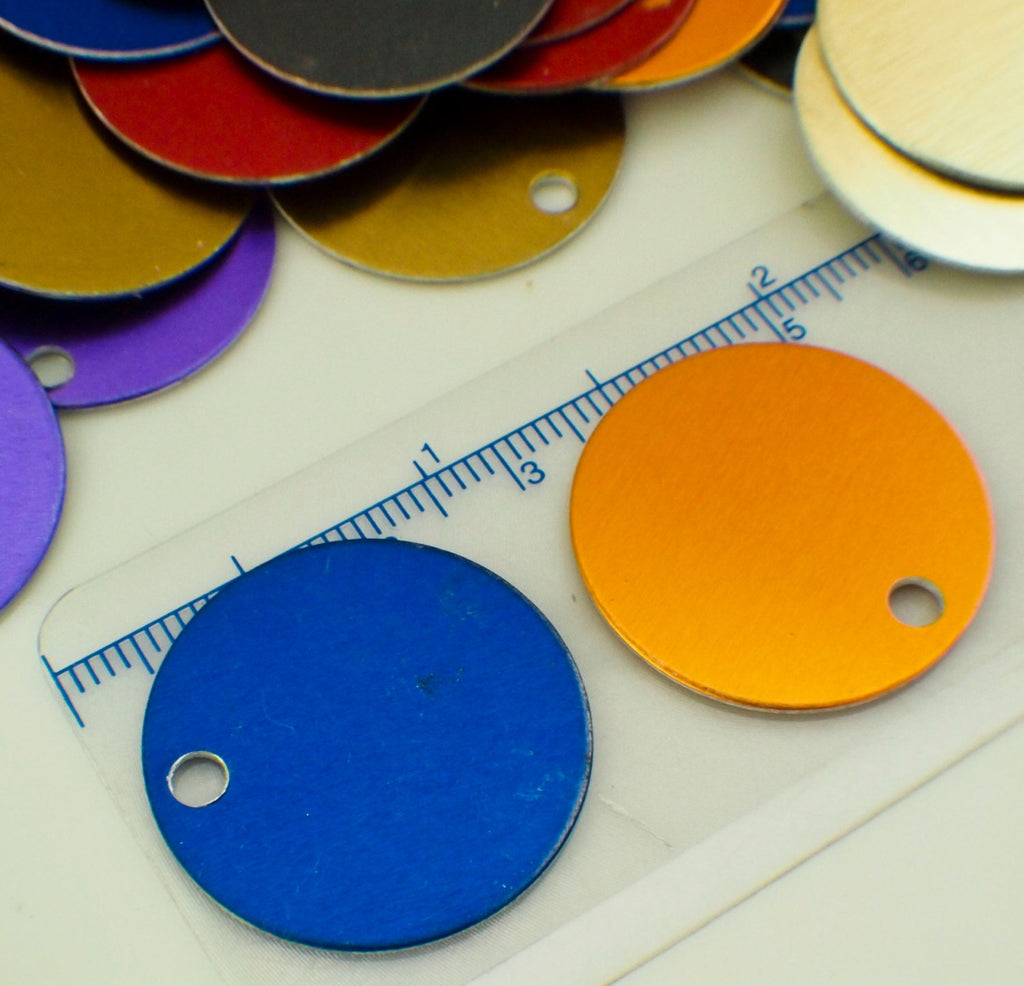 25 Round Economical Aluminum Stamping Blanks - 25mm - 10 Anodized Finishes Available  - 100% Guarantee