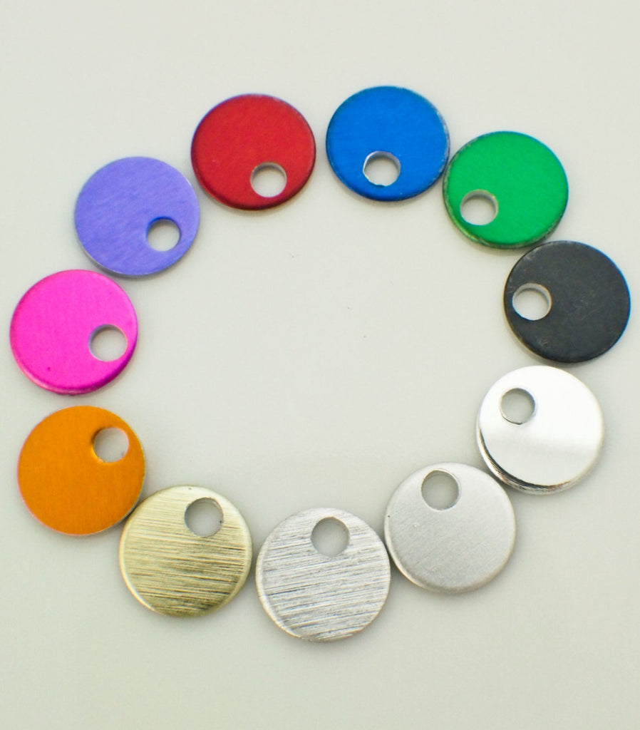 25 Round Economical Aluminum Stamping Blanks - 9mm - 11 Anodized Finishes Available - 100% Guarantee