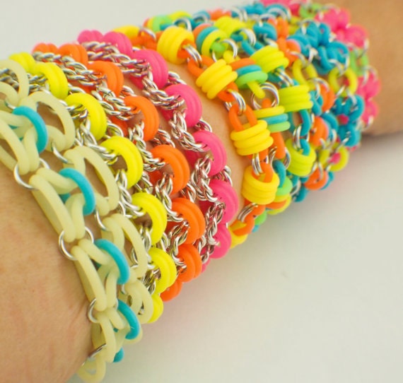 Neon Silicone Jump Rings YOU Pick Color and Size