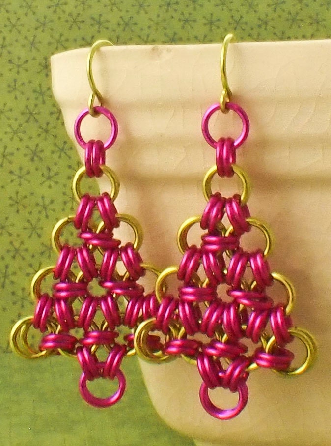 Christmas Tree Earrings in Your Pick of Colors