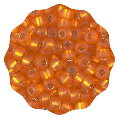 Matte Silverlined Orange Miyuki 6/0 Glass Seed Beads - 100% Guarantee