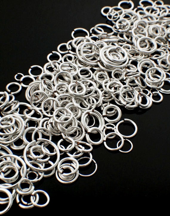 100 Premium Jump Rings Half Hard Fine Silver with Copper Core 14, 16, 18, 20, 22, 24 gauge Custom Handmade - 100% Guarantee