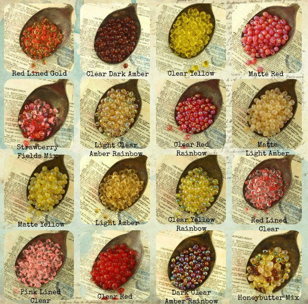 Pumpkin Festival Miyuki Drop Bead Mix - Perfect for Shaggy Earrings, Rings, Necklaces - Custom Mix of Colors