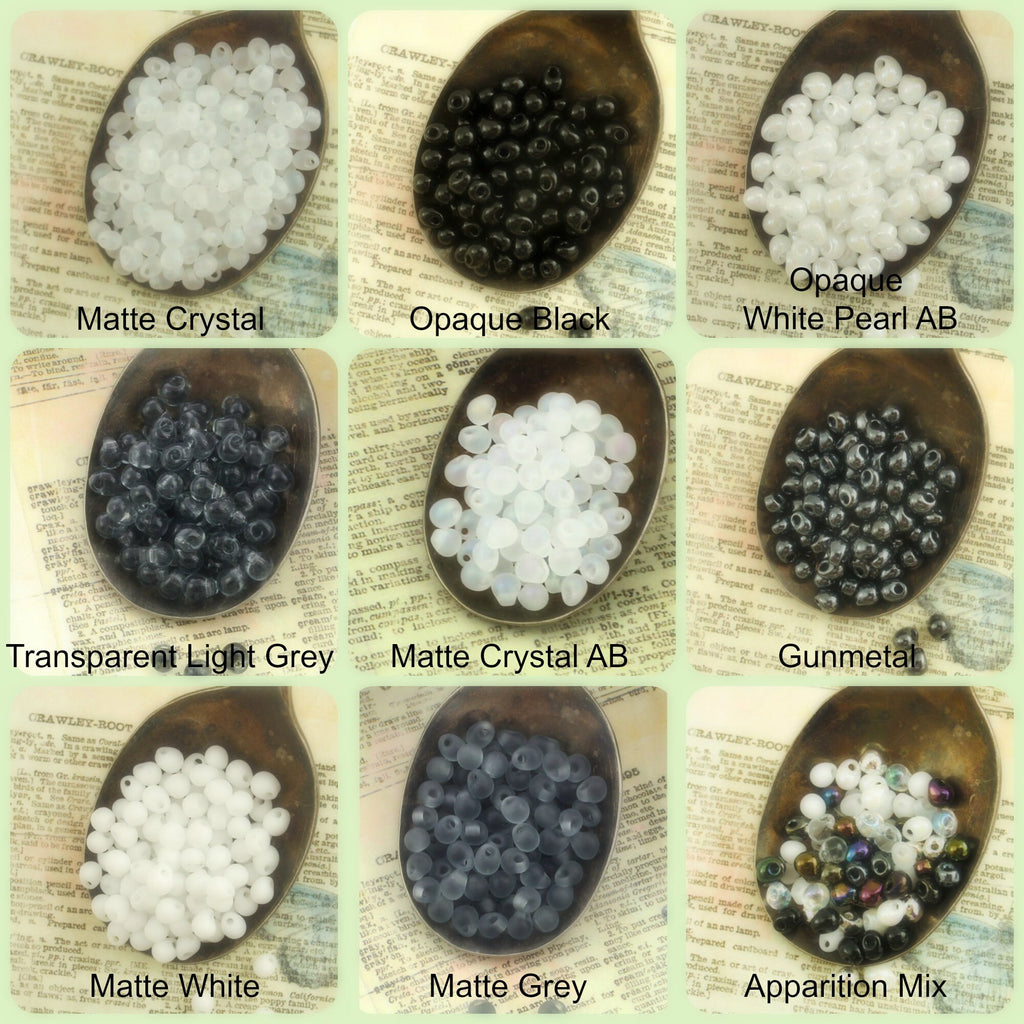 Miyuki Opaque White Pearl AB Drop Glass Beads
