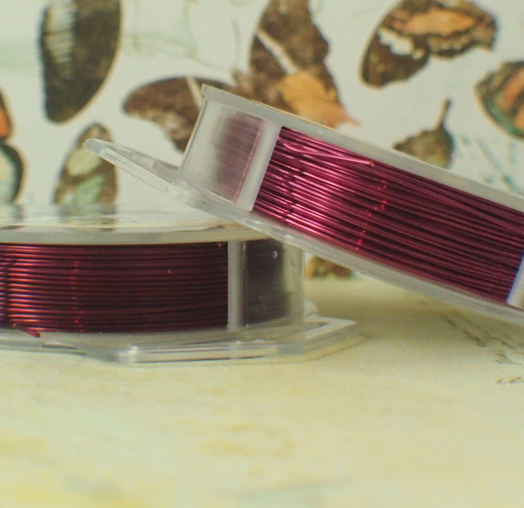 Burgundy Artistic Wire - Permanently Colored - You Pick Gauge 16, 18, 20, 22, 24 – 100% Guarantee