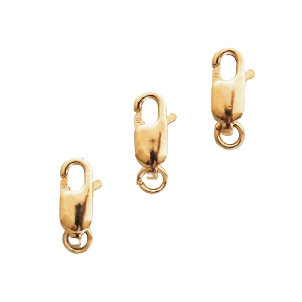1 14kt Yellow Gold Filled Lobster Clasp - Flat Oval in 10mm, 12mm, 14mm, 16mm