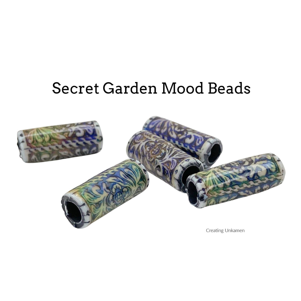 5 Secret Garden Tube Mood Beads - 6mm X 16mm - 100% Guarantee