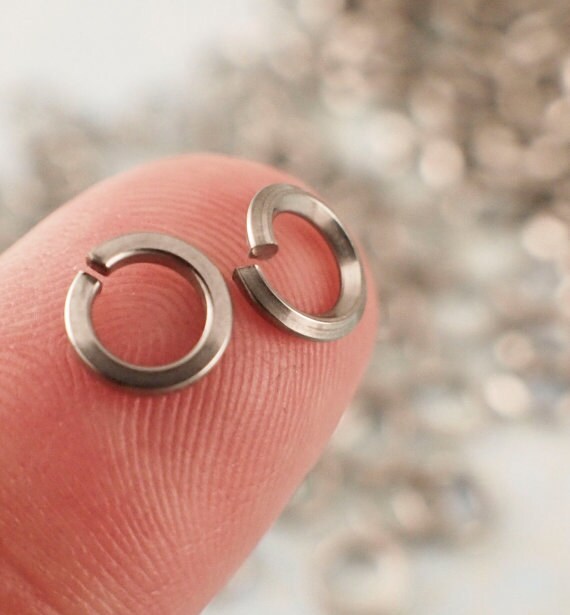 Solid Brass Jump Rings  - 50 Handmade From Square Wire - You Pick Gauge and Diameter
