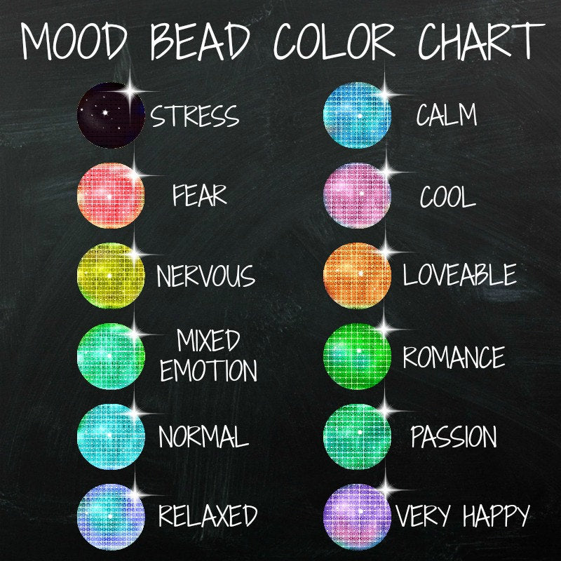 4 - 23mm Mood Beads - Radiant Rouge or Radiant Blue - Thermo - Sensitive Liquid Crystal - 100% Guarantee