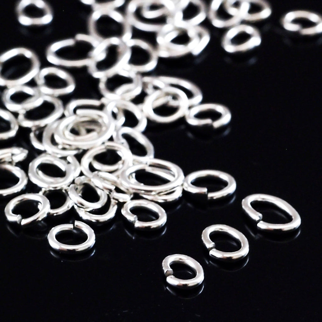 12 Argentium Sterling Silver Oval Jump Rings - You Pick 20, 18 and 16 gauge - Non Tarnishing