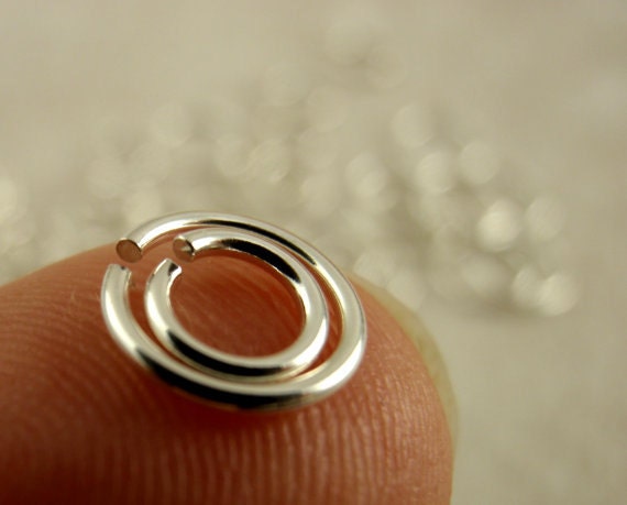 50 Custom Handmade Argentium Sterling Silver Jump Rings - You Pick Gauge and Diameter