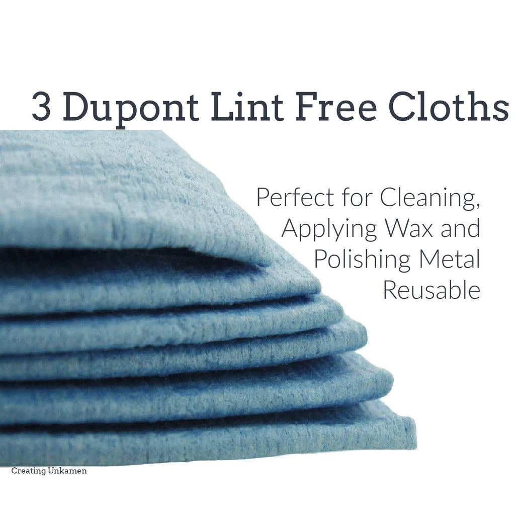 3 Dupont Lint Free Cloths - Perfect for Cleaning, Applying Wax and Polishing - Reusable