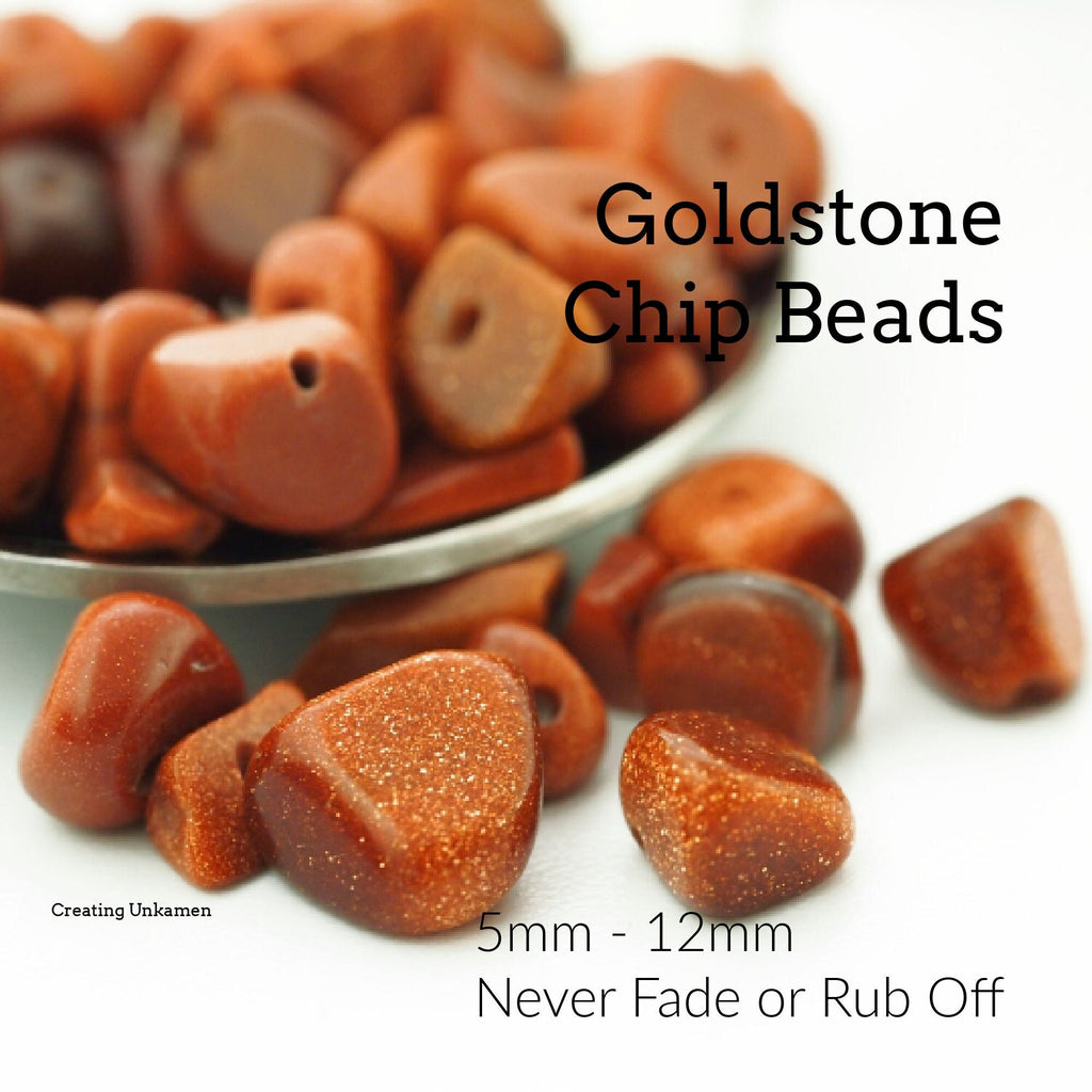 100 - Goldstone Chip Beads - 24 Grams - 100% Guaranteed Satisfaction