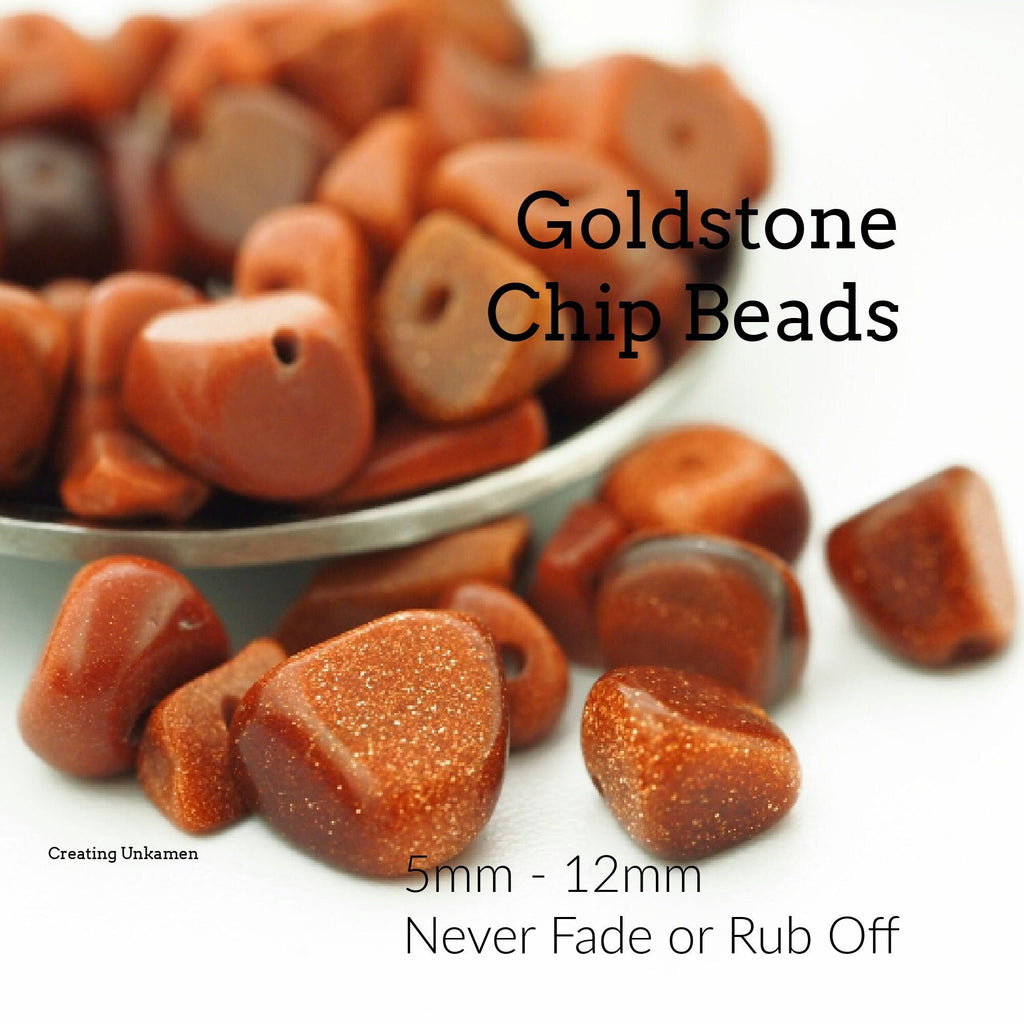 100 - Goldstone Chip Beads - 24 Grams - 100% Guaranteed Satisfaction