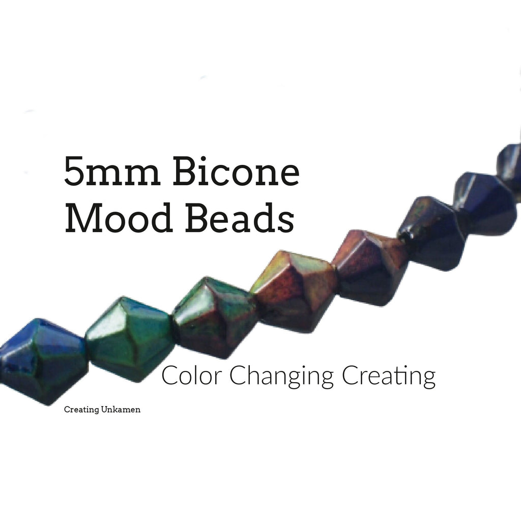 Mood Beads - 10 - 5mm Bicones - 100% Guarantee