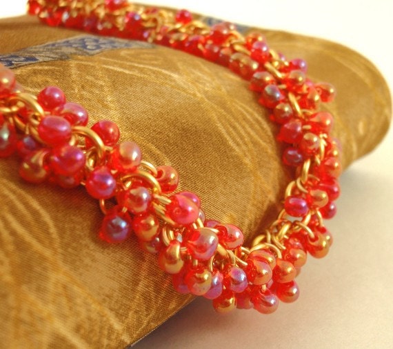 PDF Jewelry Tutorial -  Shaggy Beaded Bracelet Instructions