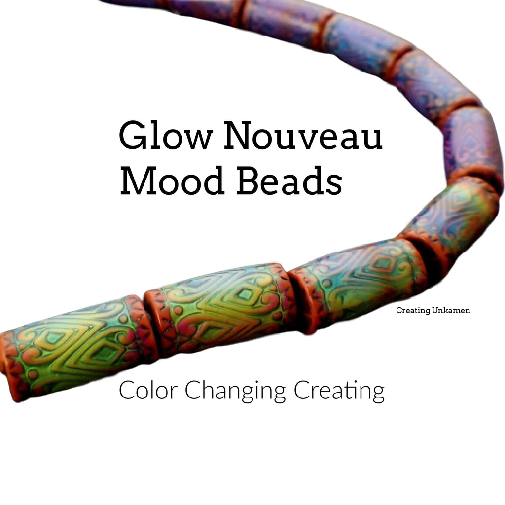 5 - Glow Nouveau Mood Beads - 8mm X 17mm with 4mm Hole - 100% Guarantee