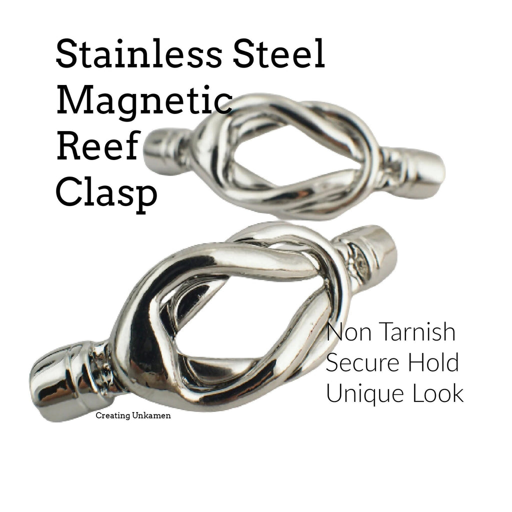 Magnetic Bracelet Clasps For Leather, Stainless Steel 15mm
