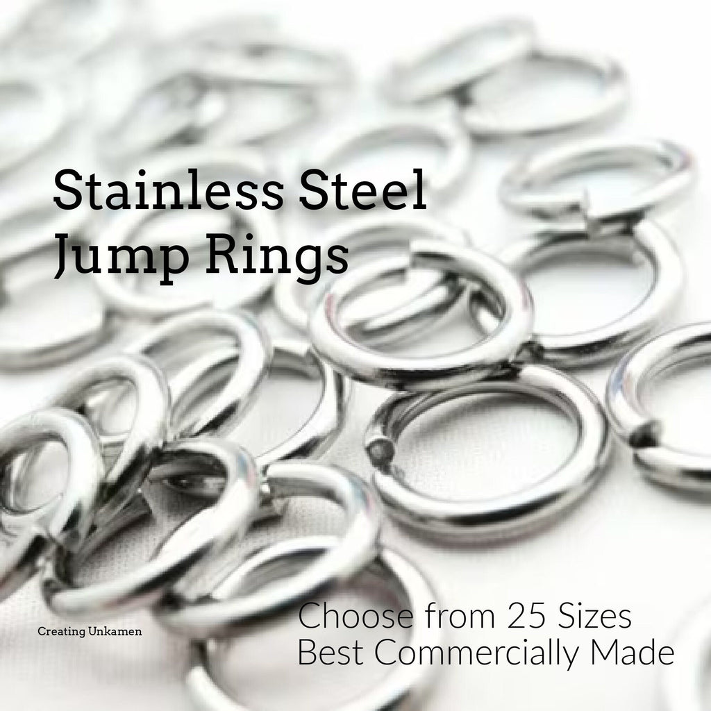 Stainless Steel Jump Rings 22, 20, 19, and 18 Gauge - You Pick the Size - 3mm to 12mm OD Best Commercially Made - 100% Guarantee