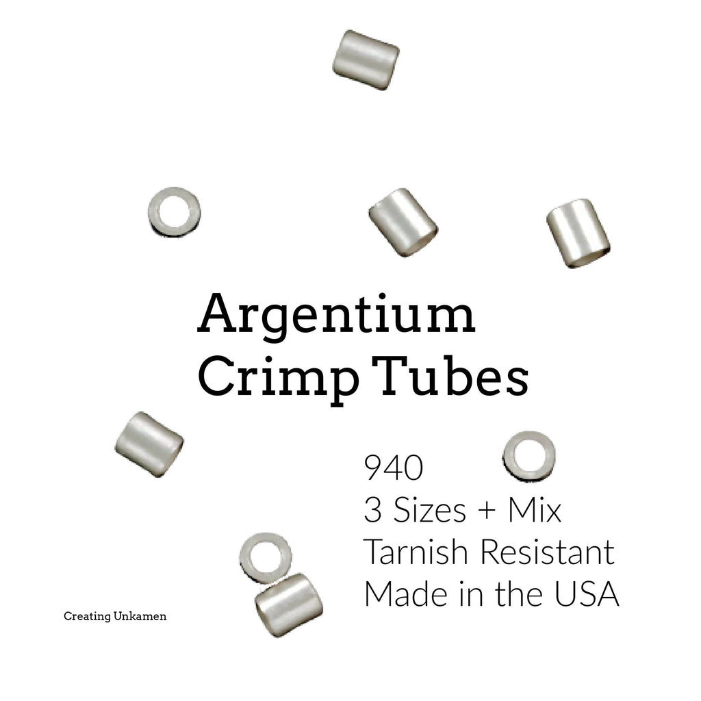 25 Crimp Tubes - Argentium Sterling Silver in 4 Sizes - Best Commercially Made - 100% Guarantee