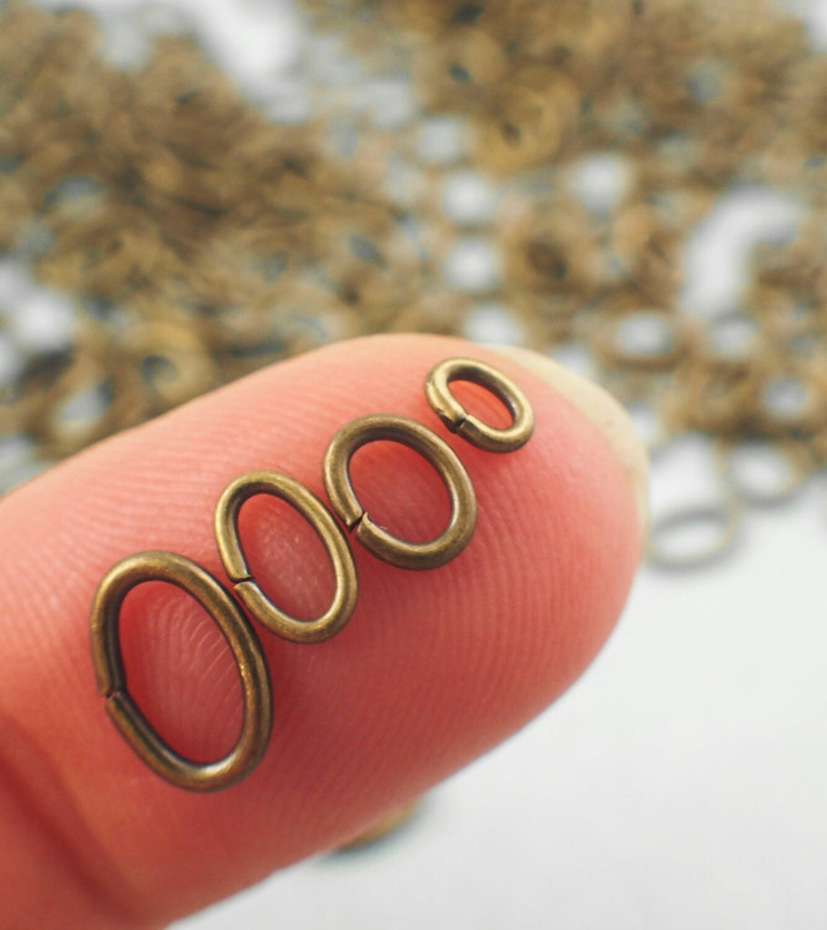 100 Antique Gold Oval Jump Rings in 16, 18 and 20 gauge - Best Commercially Made - 100% Guarantee