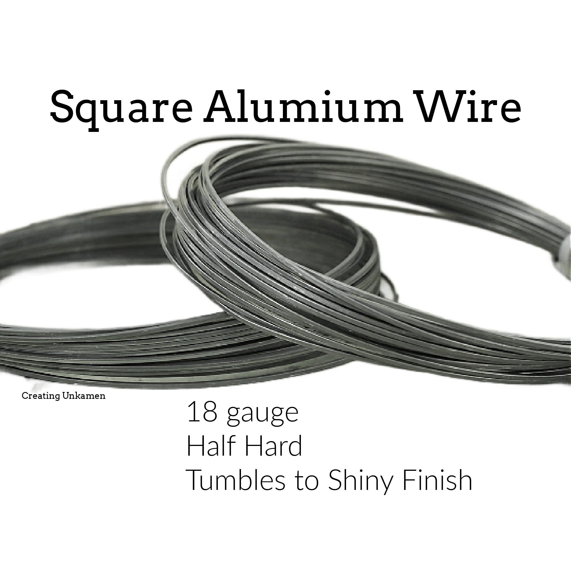 Square Aluminum Wire - Half Hard - 18 gauge - 100% Guarantee - Made in the  USA