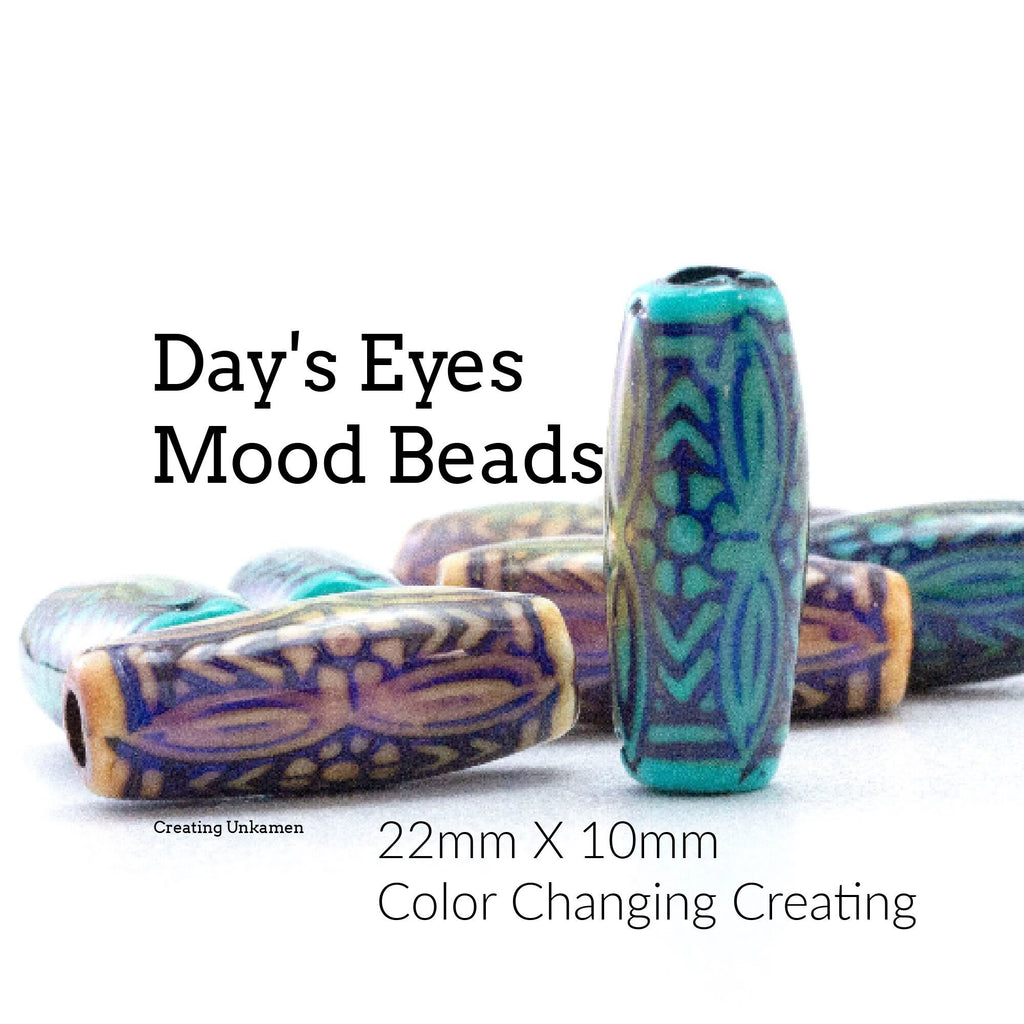 Day's Eye Mood Beads 22mm X 10mm Thermo - Sensitive Liquid Crystal - 100% Guarantee