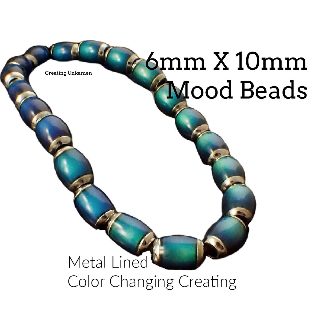 10 - 6mm X 10mm Mood Beads - Thermo - Sensitive Liquid Crystals - 100% Guarantee