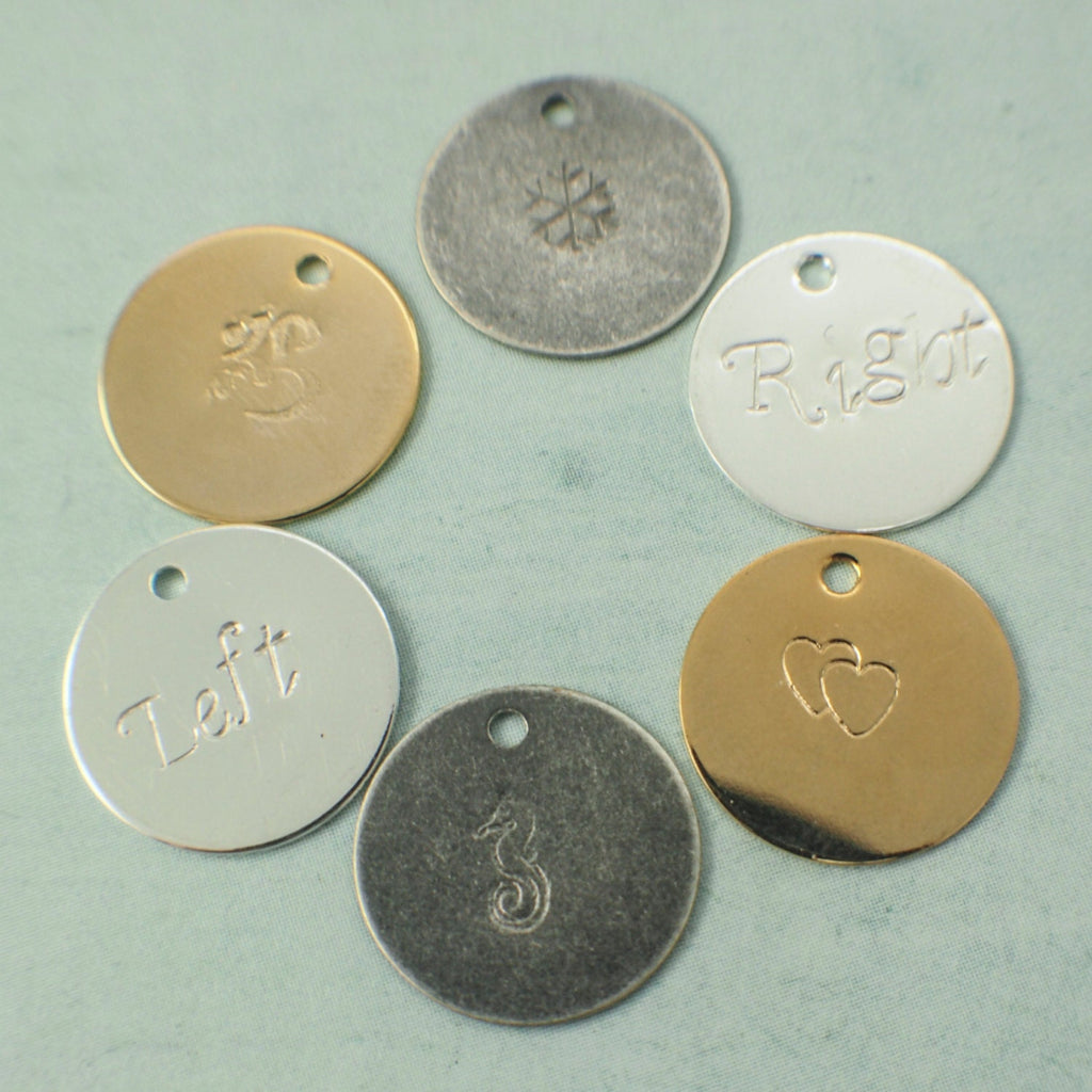 20 Round Stamping Blanks - 15mm - 5 Plated Finishes Available - 100% Guarantee