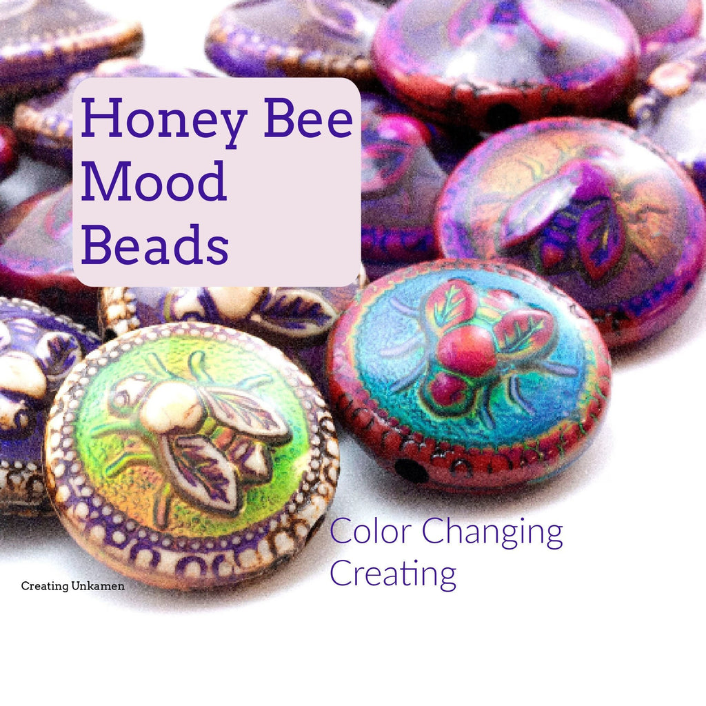 5 - 23mm Mood Beads - Honey Bee or Purple Bee - 100% Guarantee