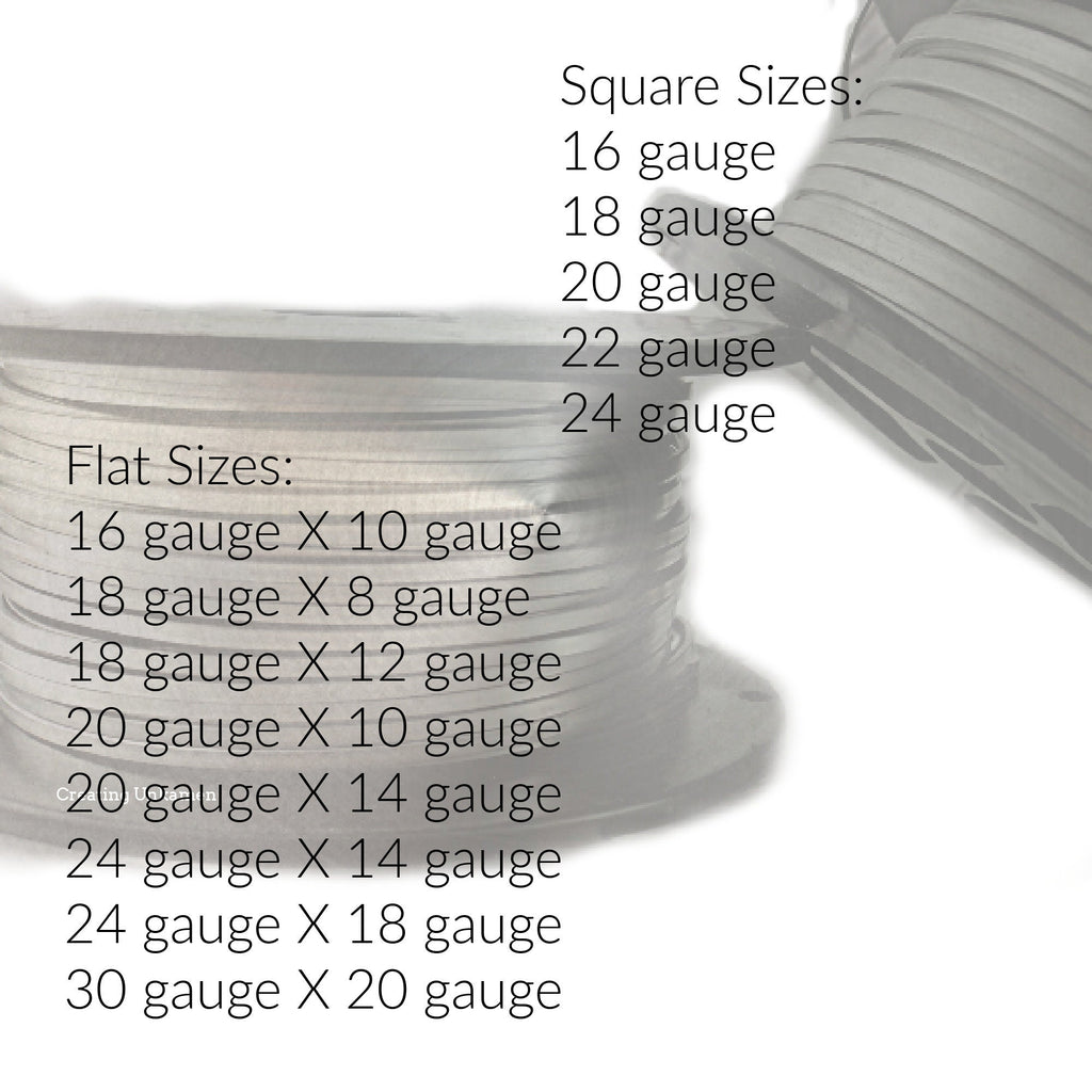 Flat and Square Stainless Steel Wire - You Pick 8 gauge - 30 gauge - 100% Guarantee