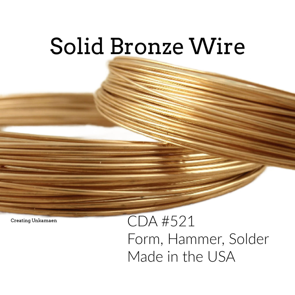 Round Solid Bronze Wire - 100% Guarantee - 4, 6, 8, 10, 12, 14, 16, 18, 20, 22, 24, 26, 28 gauge - Made in the USA