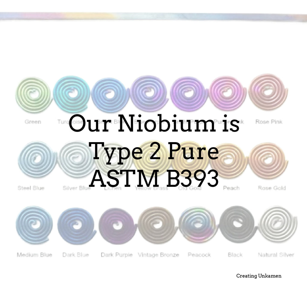 Niobium Wire - Hypoallergenic - You Pick the Color - 8, 10, 12, 14, 16, 18, 20, 22, 24, 26 or 28 gauge - 100% Guarantee