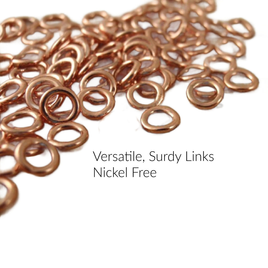100 Soldered Closed Copper Jump Rings 18 or 20 gauge in Your Pick of Diameter - 4mm, 6mm, 8mm,10mm OD - Best Commercial - 100% Guarantee