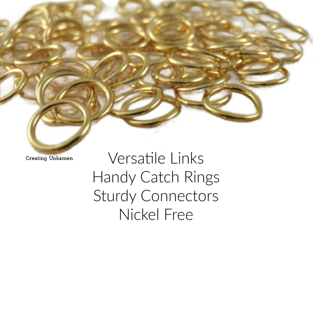 100 Soldered Closed Gold Plated Jump Rings - Best Commercially Made - 20 and 18 gauge 4mm, 6mm, 8mm or 10mm OD - 100% Guarantee