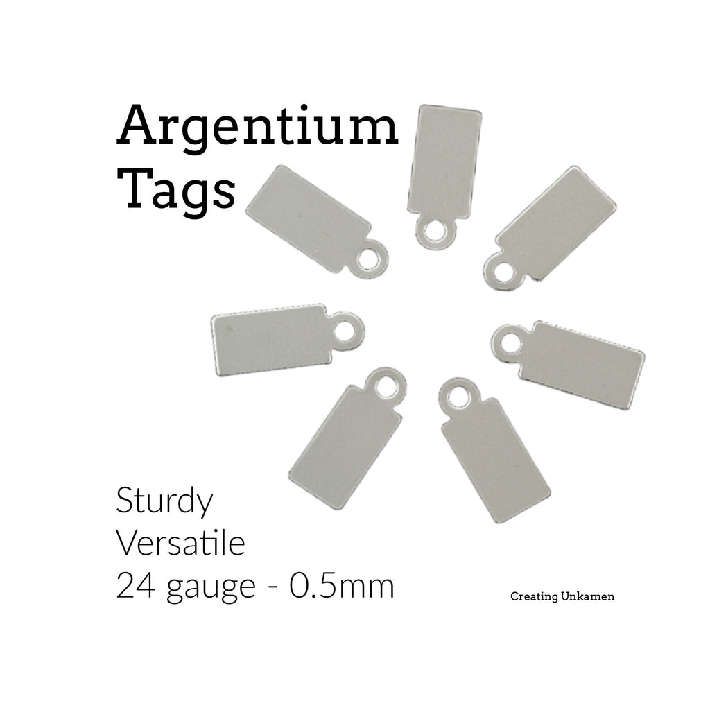 12 Argentium Sterling Silver Tag Stamping Blanks - 14mm X 6mm - 100% Guarantee