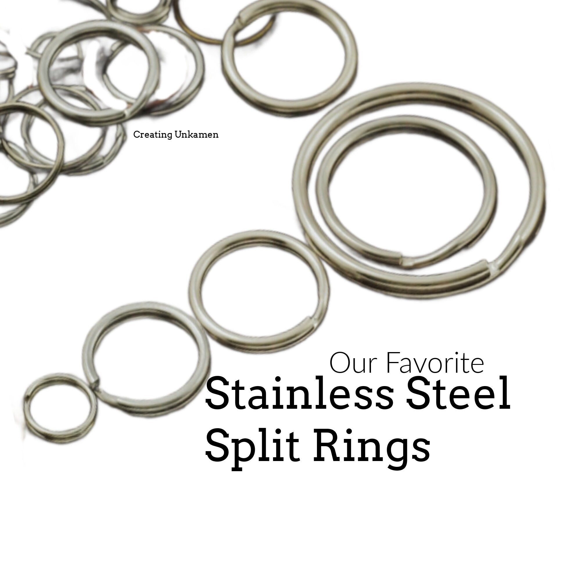 Stainless Steel Split Rings - You Pick Size - 5mm, 6mm, 6.5mm, 7mm, 7. –  Creating Unkamen