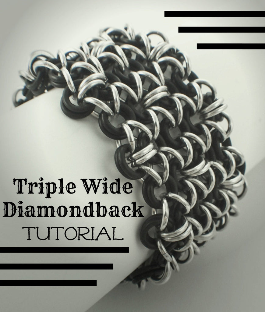 Triple Wide Diamondback Cuff Tutorial - Basic Tutorial - Rubber and Aluminum Design