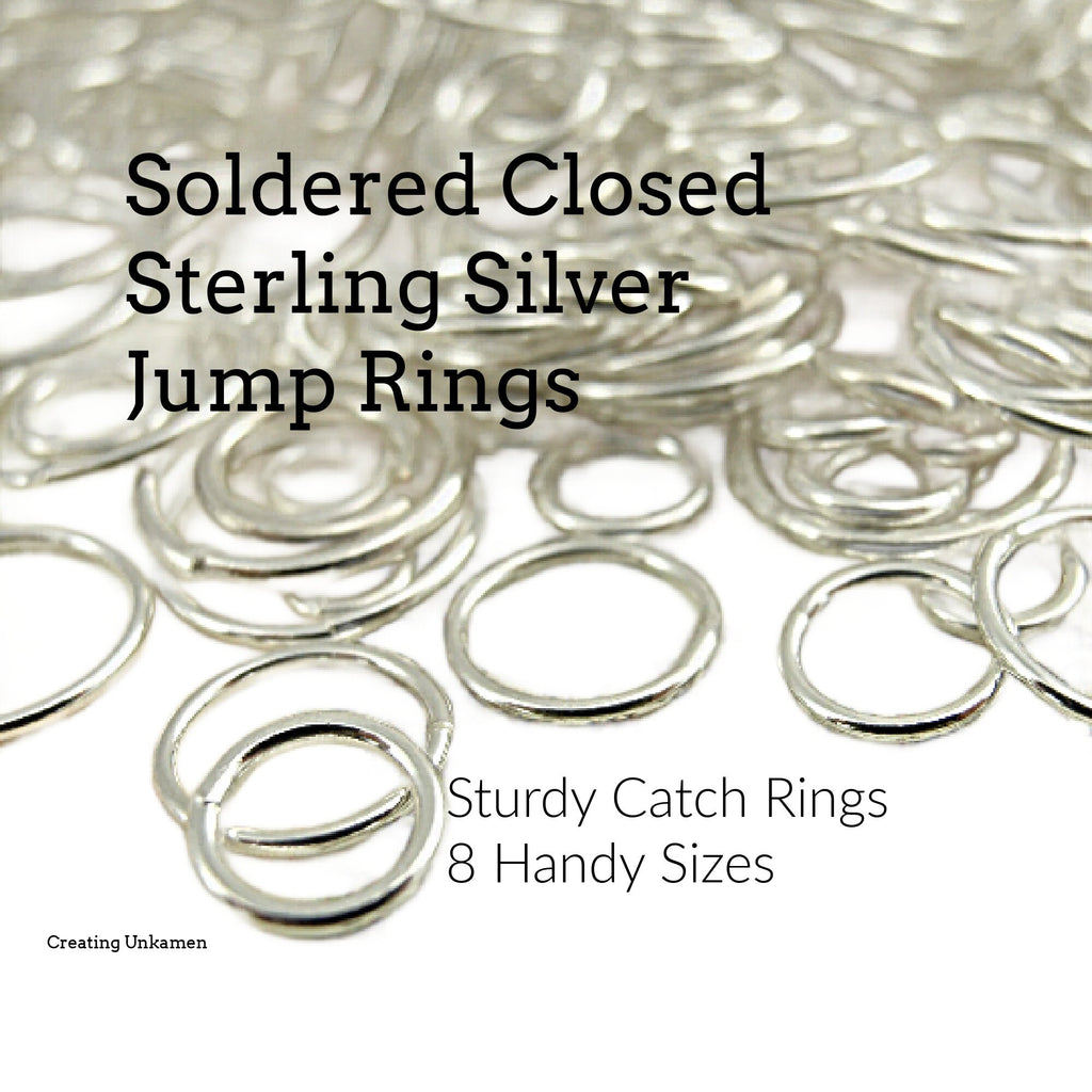 Sterling Silver Soldered Closed Jump Rings - Great Catch Rings - 100% Guarantee