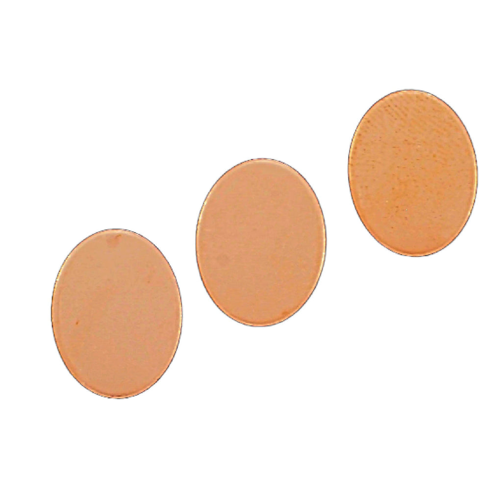 6 - Oval Jewelry Grade Copper Blanks - 3 Great Sizes - Stamping Discs and Jump Rings - 18 gauge - Extra Sturdy
